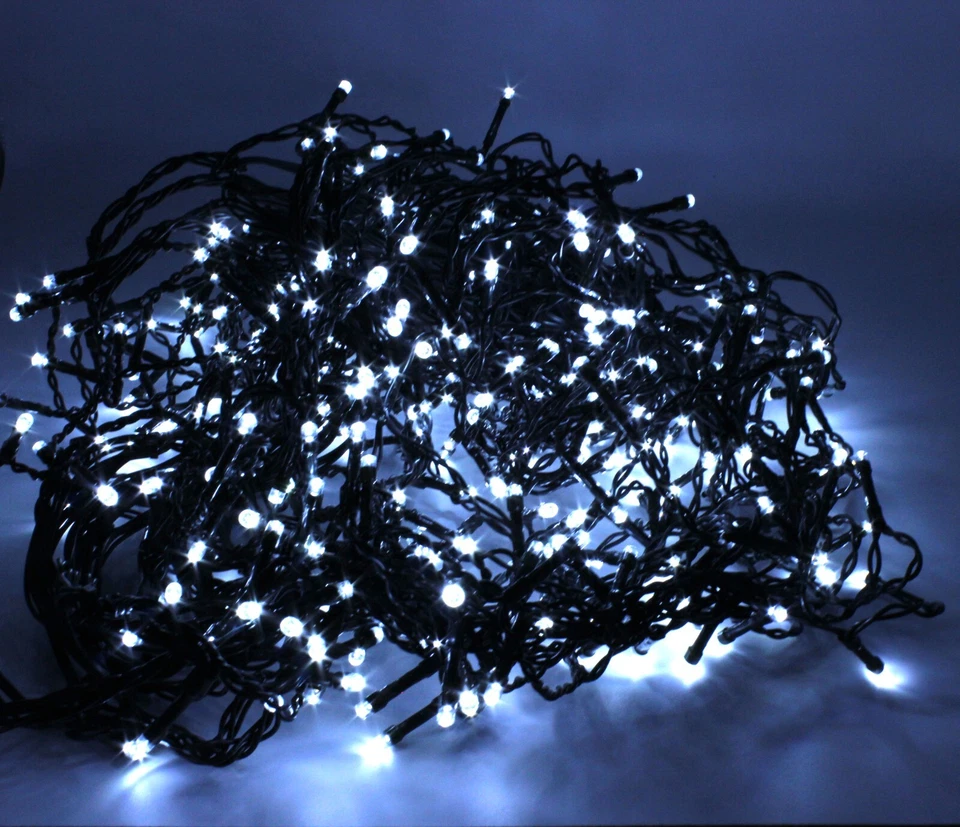 PNS Christmas Icicle LED Outdoor or Indoor Lights 360 Bright White LED 12M/40 Feet