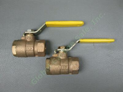 2 NEW Milwaukee 1/2'' Female Threaded Sweat BA-100S Bronze Std Port Ball Valves