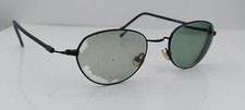 Vintage Milano S18 Black Oval Metal Sunglasses Italy FRAMES ONLY