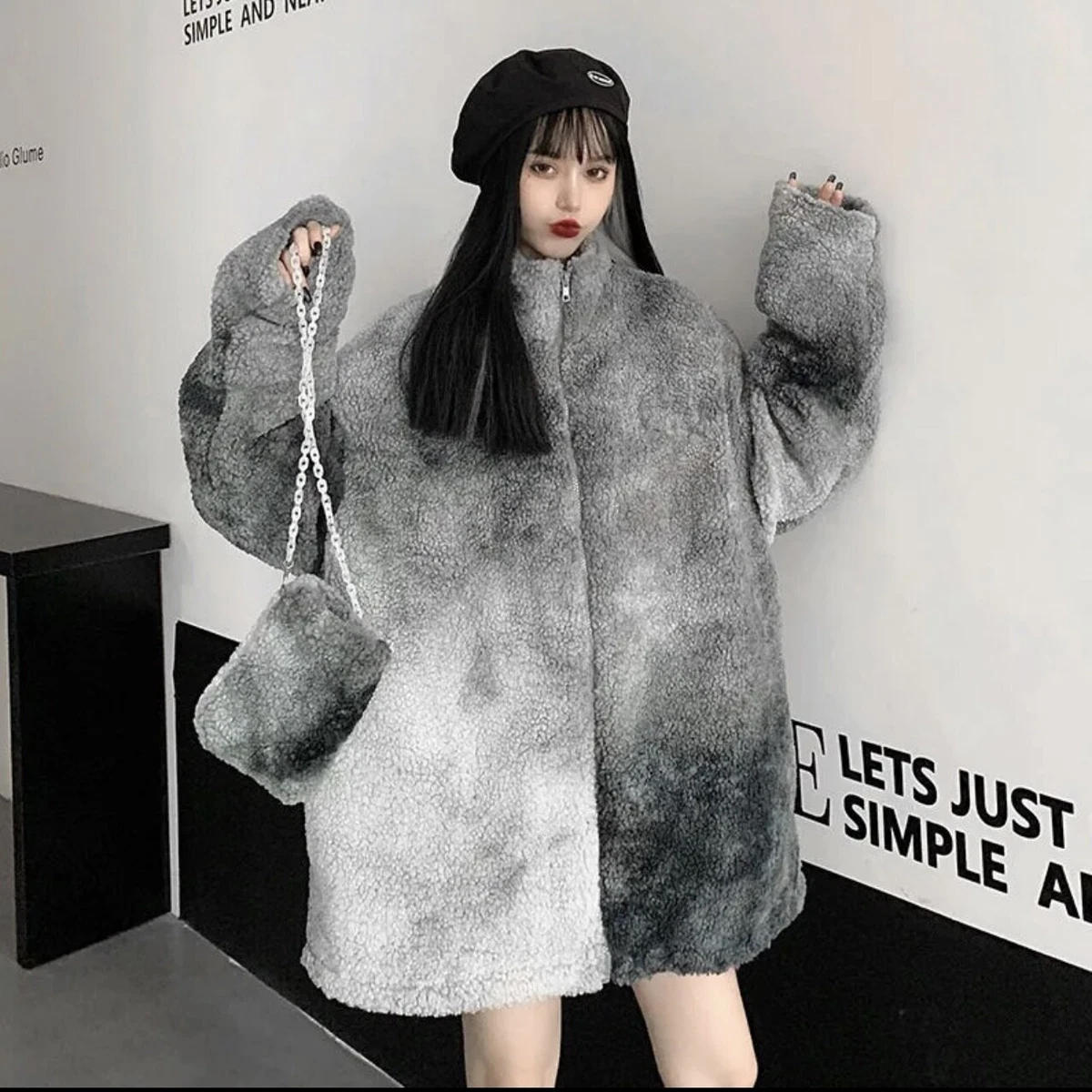 Korean oversized hotsell coat