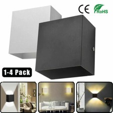 6W LED Wall Light Up And Down Lights Sconce Spotlight Indoor Home COB Cube Lamp