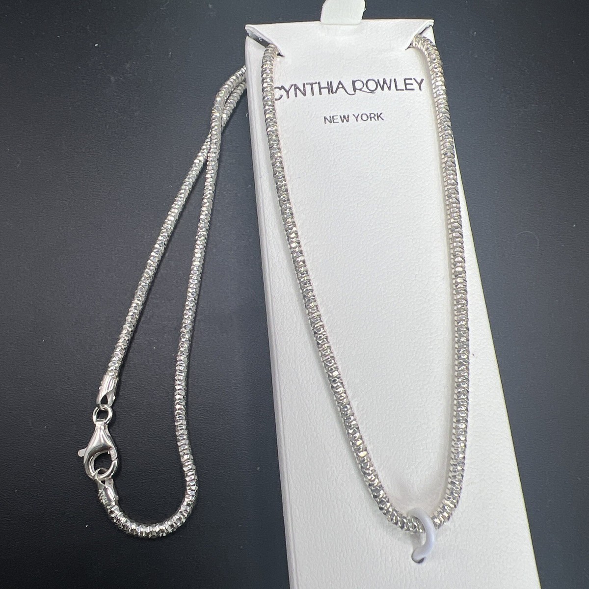 Cynthia Rowley New York Sterling Silver Necklace Made in Italy 18