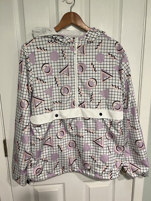 Black Jack 1999 USA Jacket Size Med Windbreaker Surfer Hoodie Retro 1/2 Zip 90s