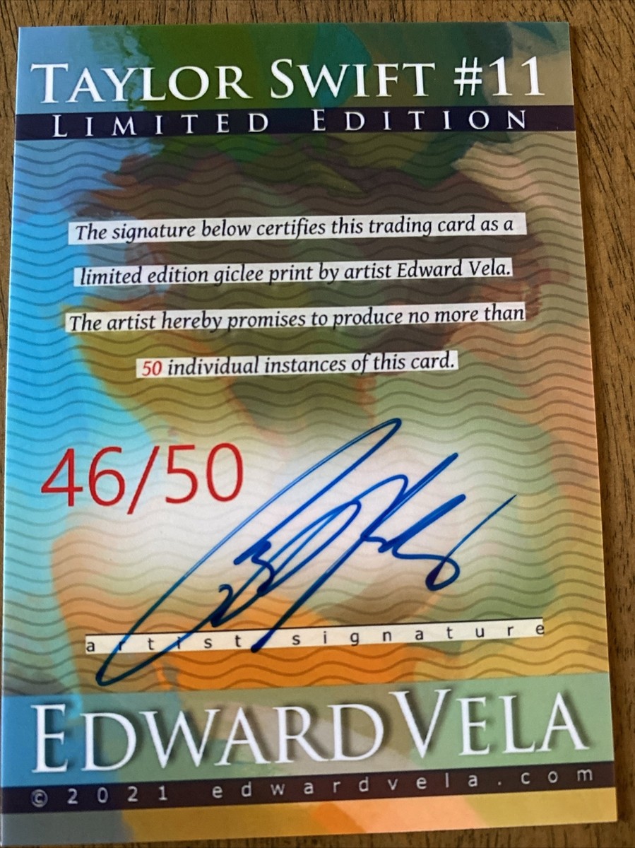 【40CD+20DVD 直筆サイン】THE WHO: 2006 TOUR V.1 Taylor Swift #11 Art Card Limited Numbered 46/50 Edward Vela