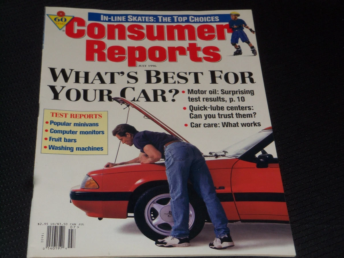 1996 JULY CONSUMER REPORTS MAGAZINE BEST FOR YOUR CAR COVER O 15188