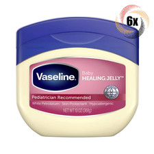 6x Jars Vaseline Baby 100 Pure White Petroleum Jelly  13oz  Skin Protectant