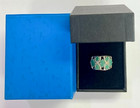 HSN Colleen Lopez Sterling Silver Sakota Emerald & White Zircon Band Ring 5 — photo 10