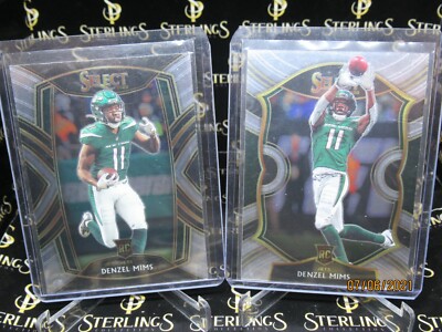 2020 Panini SELECT Denzel Mims RC ROOKIE CARD 2X LOT NEW YORK JETS #263 #63 HOT!