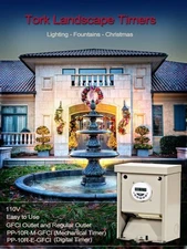  Tork Mechanical Timer w/ GFCI Outlets PP-10R-M-GFCI