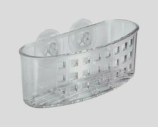 InterDesign SUCTION HOLDER Clear Plastic Sponge Scrubber Kitchen Bath Sink 38900
