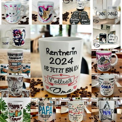 NEU-Personalisierte Tasse mit Orca -Beschichtung  langlebig & spülmaschinenfest