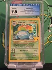 CGC 9.5 GEM MINT Pokemon Venusaur Holo Celebrations Classic 15/102