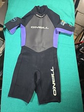 O Neill Reactor Wetsuit Swimwear Black Purple 2:1mm Short Sleeve Youth