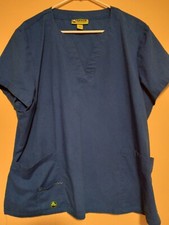 CROCS Medical Apparel Blue Short Sleeve Scrub Top Size 2x B11