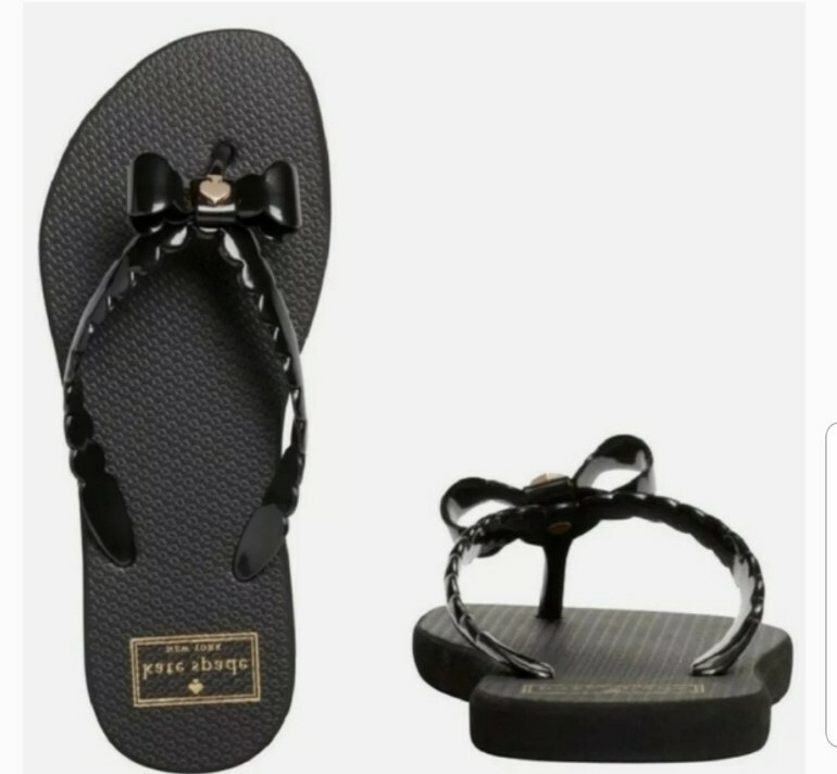 kohls black flip flops
