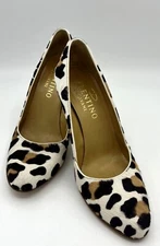 Valentino Garavani 35.5 (EU) 5.5 (USA) White Leopard Buffalo Pony hair