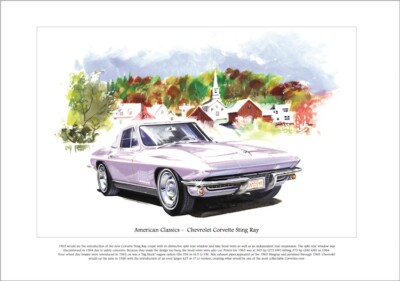 American Classics - 1967 CHEVROLET CORVETTE STING RAY - Fine Art Print - 396 427