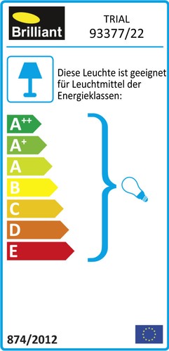 BRILLIANT Lampe Trial Pendelleuchte 3 Lampe grau | 3x A60, E27, 40W, passend für Lampen - Bild 5 von 5