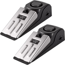 2 Security Door Stop Alarm 120DB Stopper Wedge Siren Portable Home Anti Theft
