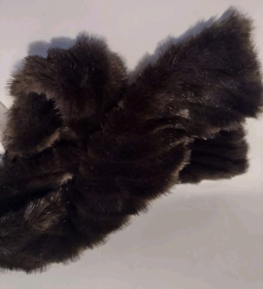 Bufanda de piel de visón marrón sintético Nordstrom vintage cuello largo accesorio de invierno 48" Foto 4 de 4