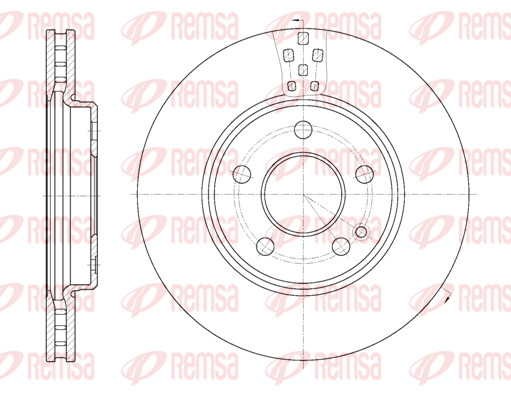 Remsa 2X Bremsscheibe Vorne Ø288 Mm BelüFtet FüR Mercedes-Benz B-Klasse W245-image