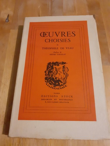 Oeuvres choisies deThéophile de Viau - Stock (EO, vélin Alfama du Marais) - Imagen 1 de 4