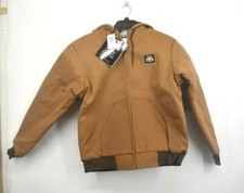 Vintage NOS Key Polar King Insulated Brown Duck Full Zip Hooded Jacket Mens 42T