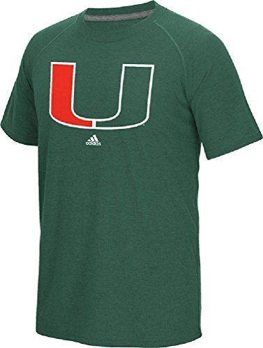 Miami Hurricanes Green Adidas Ultimate Sidelines Logo Polyester T Shirt - Picture 1 of 4