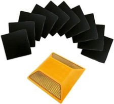 Adhesive Sticky Pads for Road Reflectors  Pack of 10  4 by 4 Inch Butyl Pads