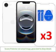 3x iPhone 16e/17e Screen Protector w/ cloth and installation stickers