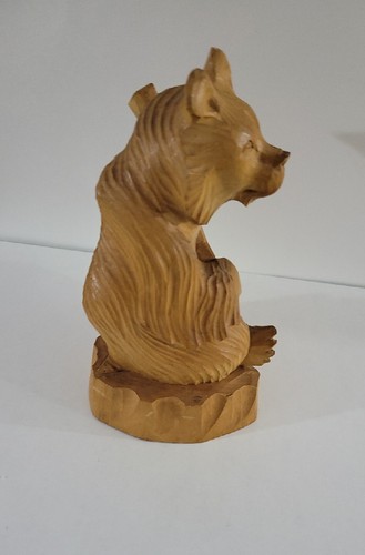 Bear Figurine Wooden Carved Soviet Russian USSR Folk Art VTG - Picture 5 of 13
