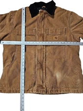 Carhartt Sandstone Traditional Coat Arctic Quilt Lining Brown Jacket XL