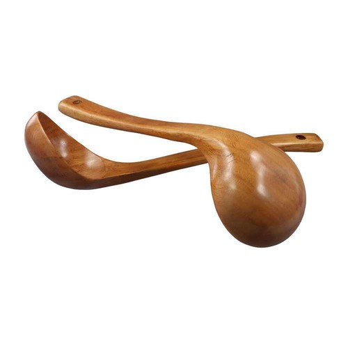 Large Long Handle Cooking Scoop Wooden Rice Soup Spoon Wood Spoon Soup Ladle - Picture 12 of 14