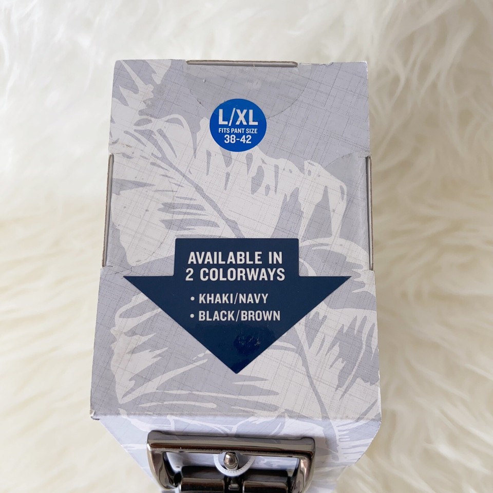 ⭐NEW⭐ Tommy Bahama Men's Braided Reversible Stretch Belt (Khaki/Navy L