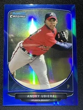 2013 Bowman Chrome #BCP159 Andry Ubiera Blue Refractor /250 Braves card