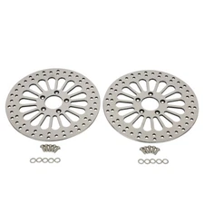 2PCS 11.8" Front Brake Rotors Super Spoke SS Disc For Harley Touring 2008-2013