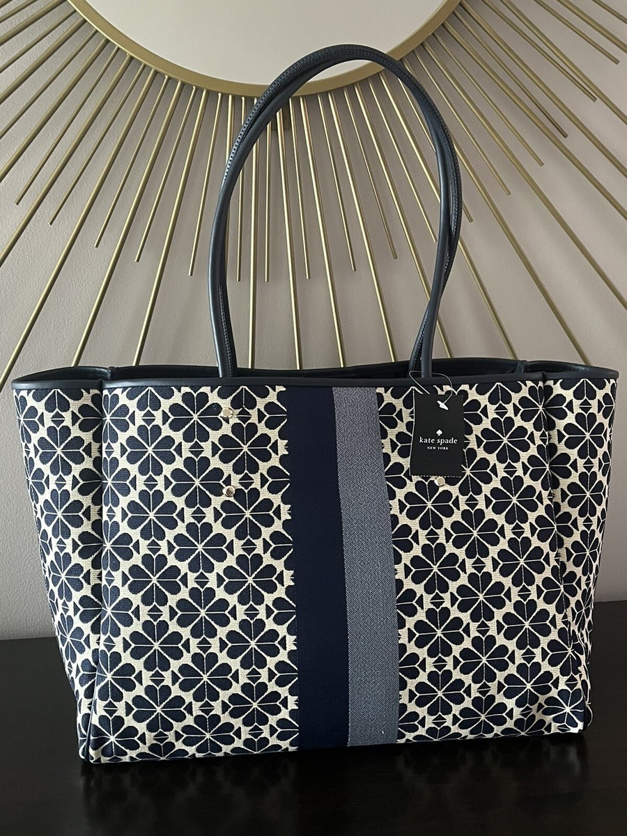 Kate Spade Market Tote Spade Flower Jacquard Stripe Everything Bag