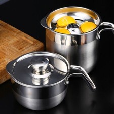 White Egg Yolk Separator Tool Easy Cooking Sieve Stainless Steel Kitchen Gadget