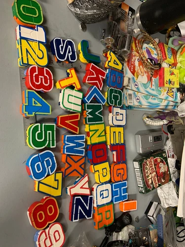 Lot of 36 Alpha Bots - A to Z + 0-9 Vintage - Robot Transforming Letters