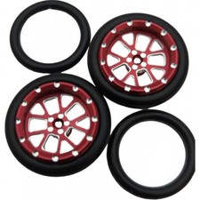Pro Track Bulldog in Red 3/4" O-Ring Drag Front Wheels for 1/16" axle