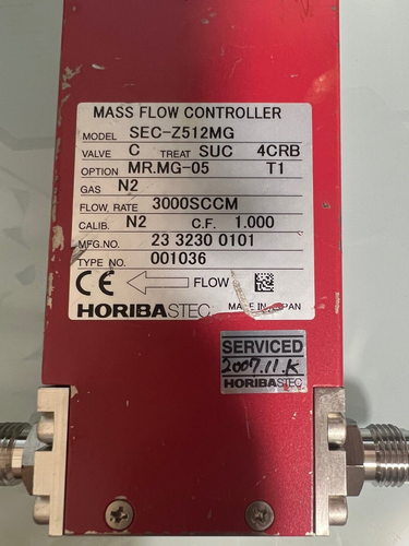 Horiba Stec SEC-Z512MG Mass Flow Controller N2 3000SCCM - Picture 3 of 11