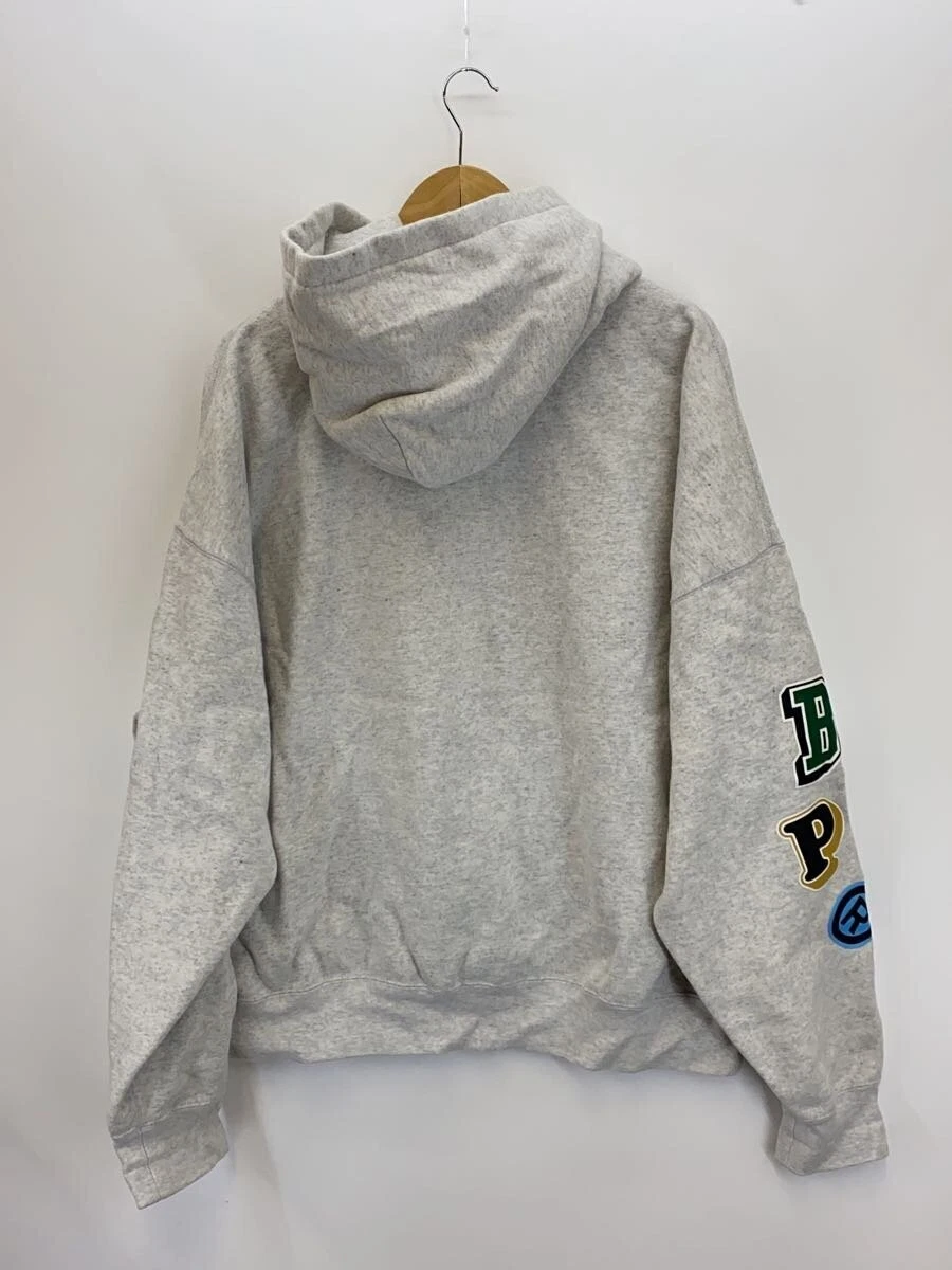 A BATHING APE (BAPE) Felpa con cappuccio BAPE A BATHING APE XL cotone grigio tinta unita #ED AZA