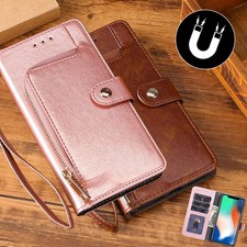 Slot Luxury Cover For Samsung Galaxy A90 5G Genuine Leather Case Kickstand