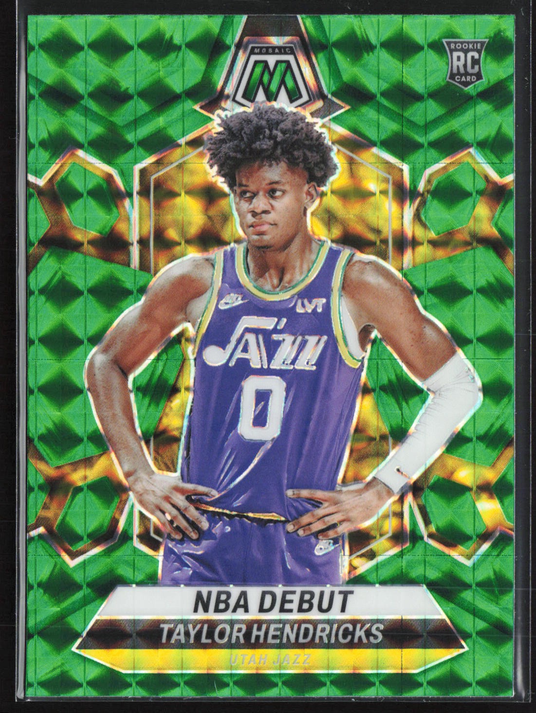 Taylor Hendricks 2023-24 Panini Mosaic Green #261 Utah Jazz
