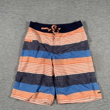 Patagonia Board Shorts Boys 12 Multicolor Striped Recycled Nylon Swim Trunks