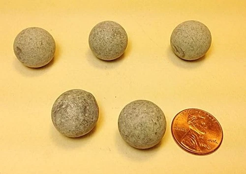 5pcs Antique CIVIL WAR RIFLE MUSKET BALLS Bullets ?? West Point Foundry Housing