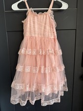 Plum Pink Lace Tutu Girls' Dress Sleeveless Knee Length