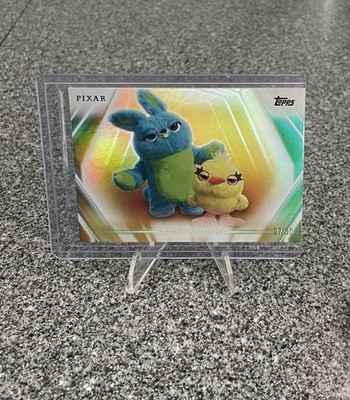 2026 Topps Disney Neon Ducky & Bunny Gold Holo Parallel /50 NM Toy Story