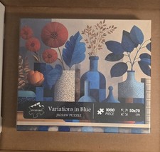 Variations In Blue 1000 Pc Jigsaw Puzzle, Brand New-Sealed Box 