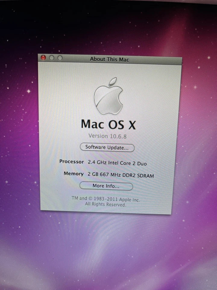 Vintage Apple MacBook Pro A1226 (15 inch, 2007), 2GB, 80GB - Snow Leopard - Image 2 of 4